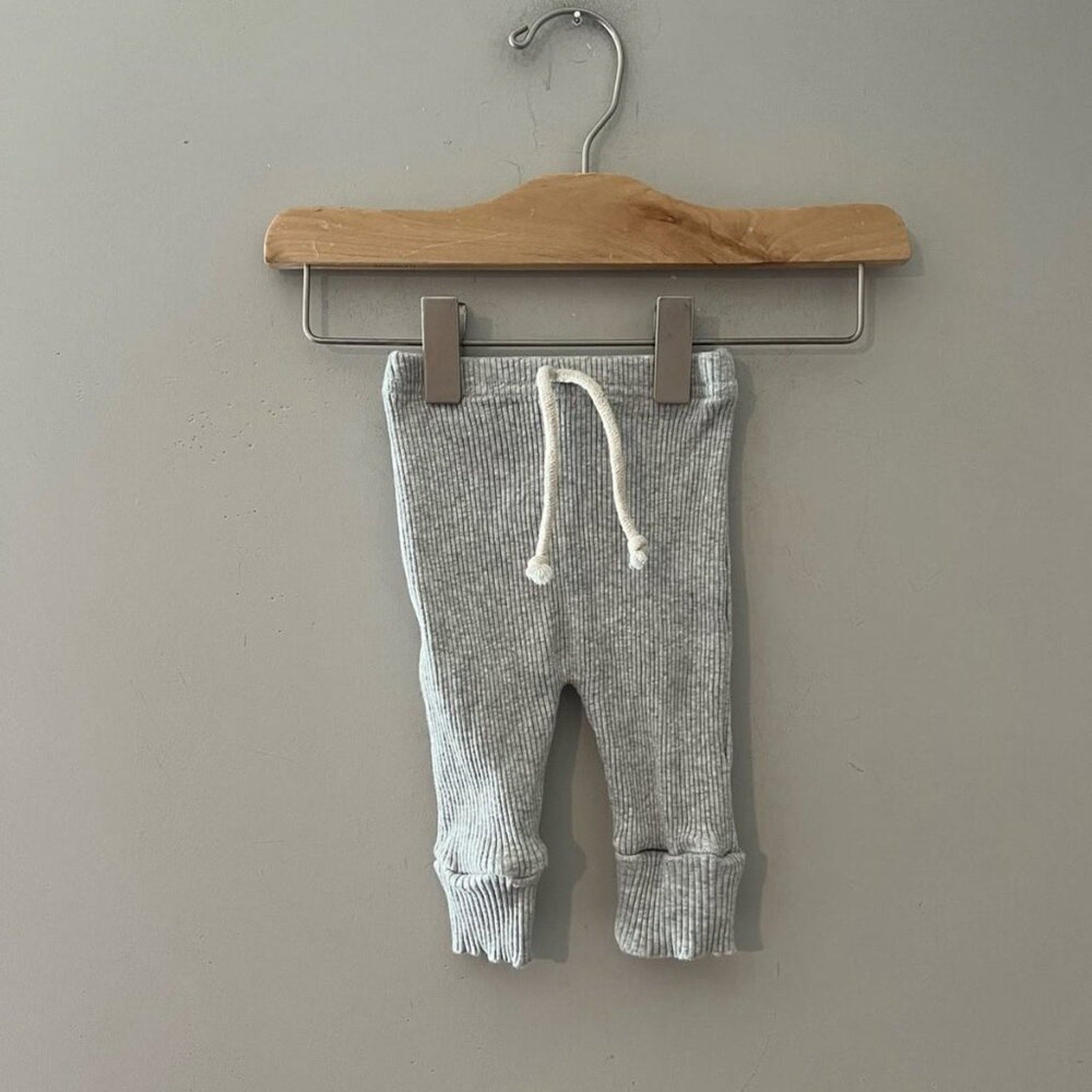 forever french baby gray ribbed set