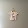 zara girls' pink tee‎ dog metallic graphic 9-12M