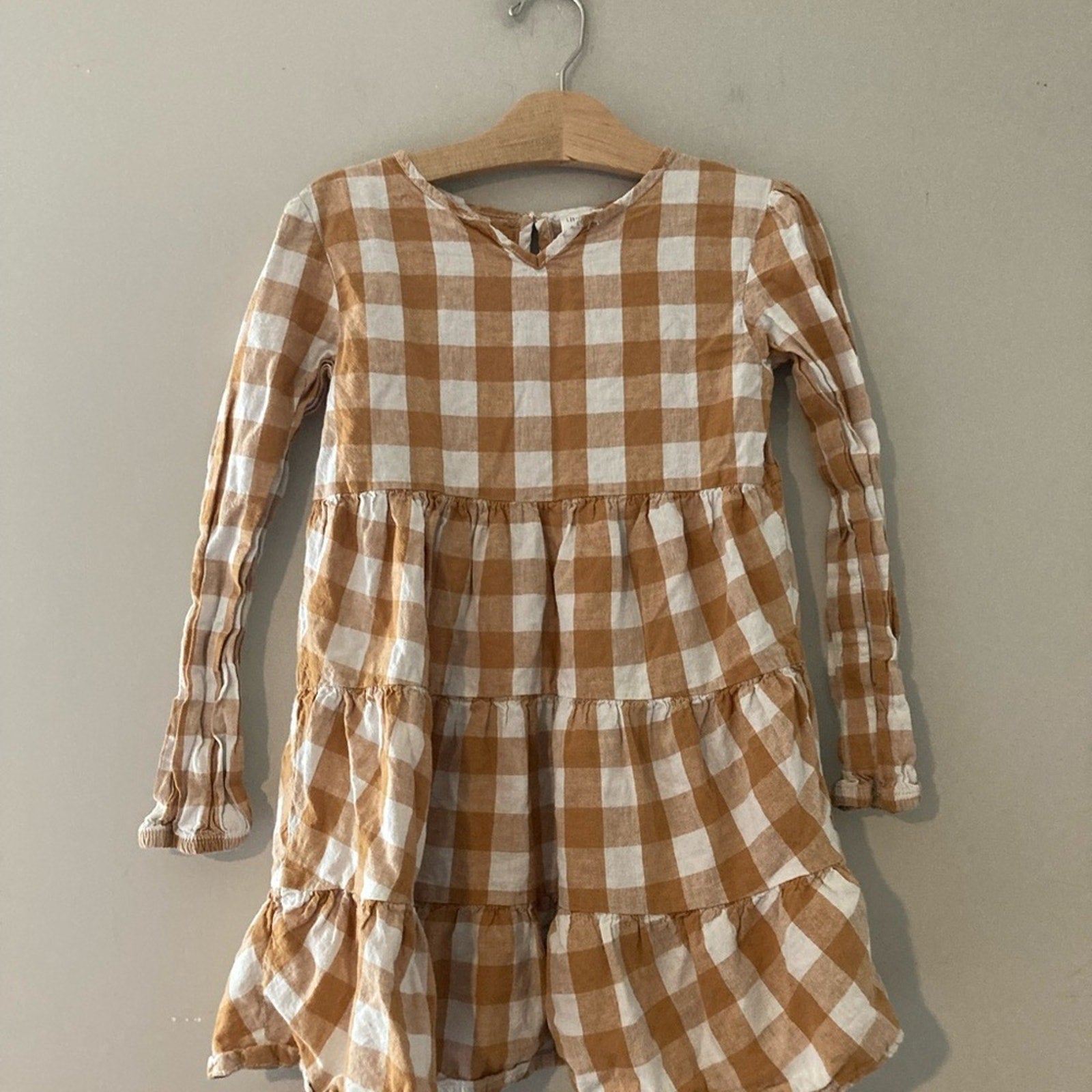 little co. gingham dress 7Y