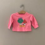 baby gap girls' hot pink sweatshirt 12-18M