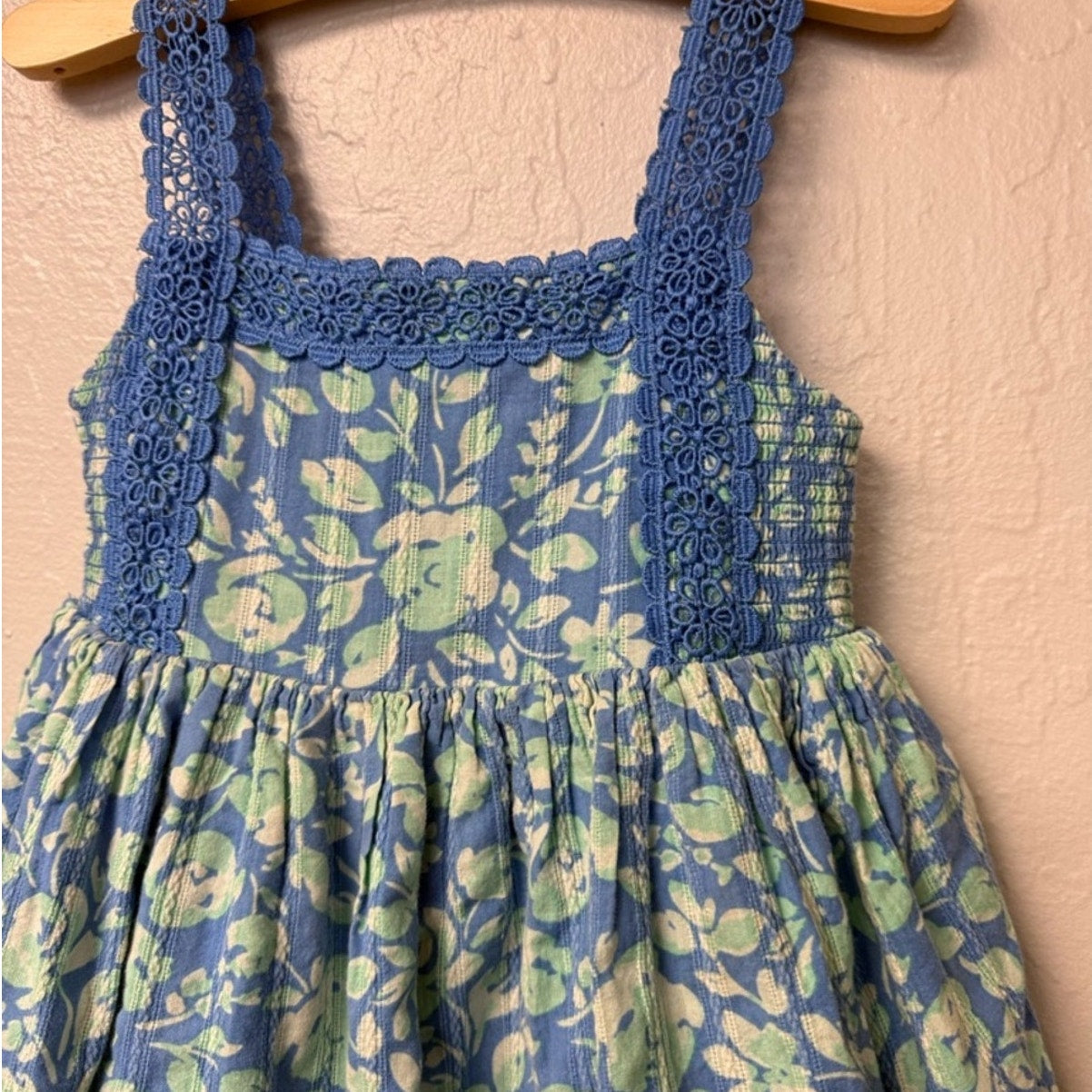 joie blue green sundress 4Y