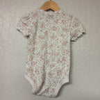 baby gap girls' cream floral bodysuit 6-12M