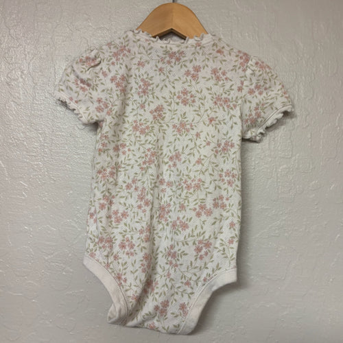 baby gap girls' cream floral bodysuit 6-12M