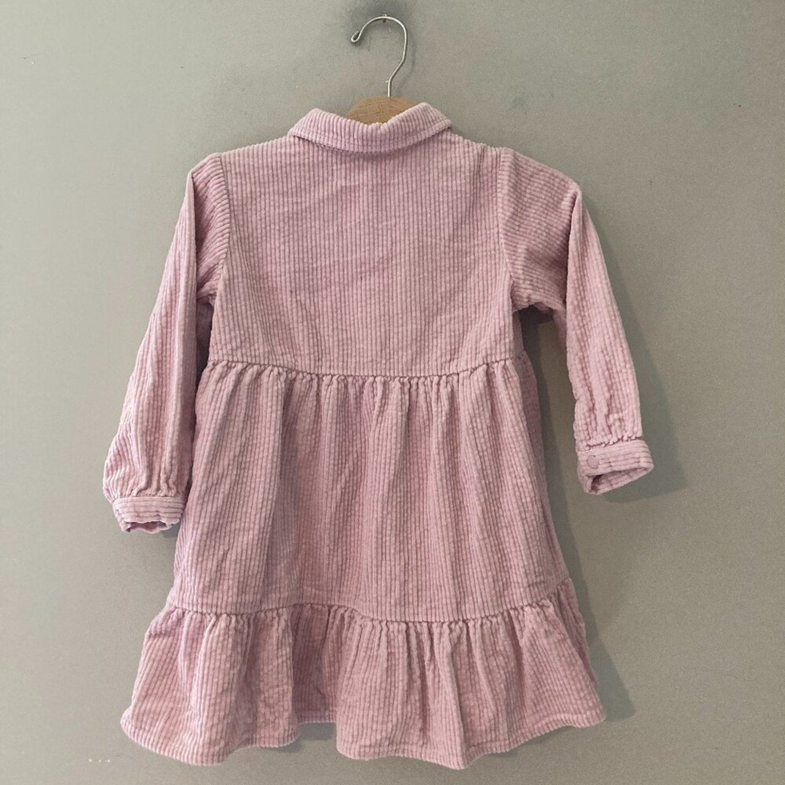 zara pink corduroy dress 3-4Y