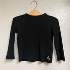 zara girls' black mock turtleneck 4-5Y