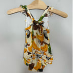 bums & roses girls' romper tropical fruit 6-9M