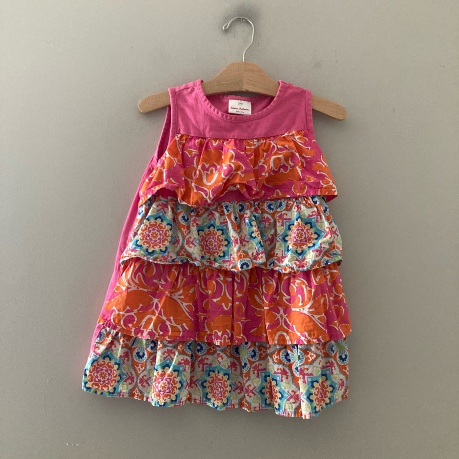 hanna andersson‎ pink floral blouse 8Y