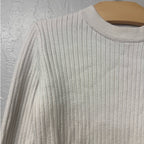 zara cream long sleeve ribbed knit top 9-10Y