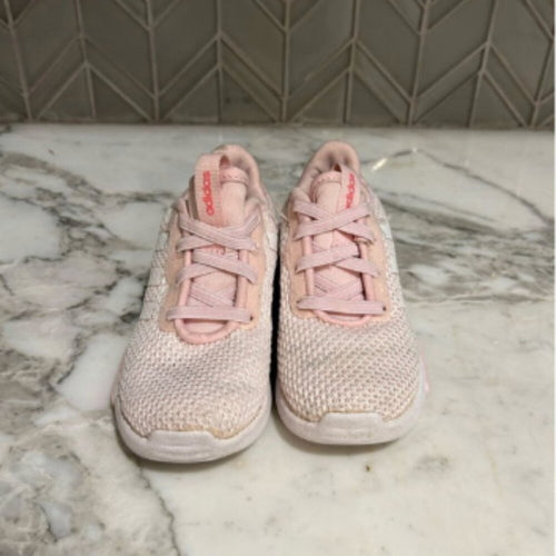 adidas girls' pink running shoes 8c