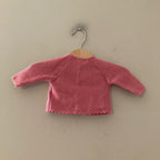mayoral pink scalloped cardigan 1-2M