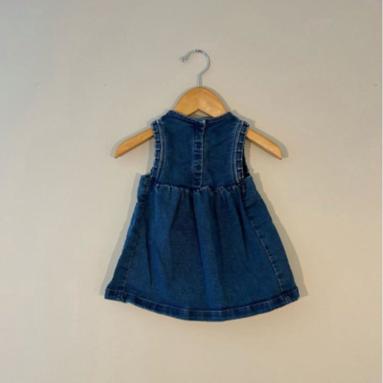 next uk petit bateau denim dress 12M