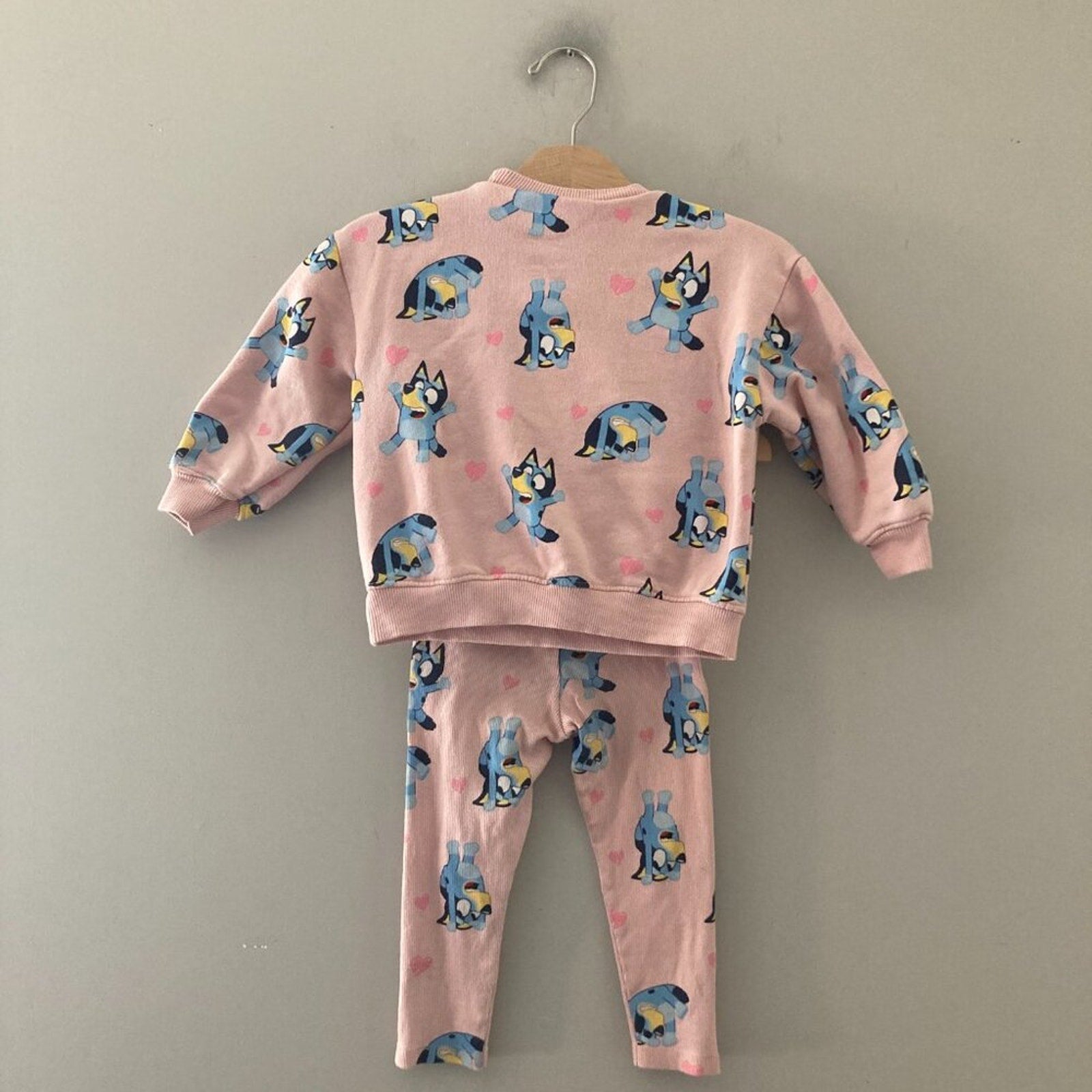 zara x bluey girls' sweatshirt‎ set 18-24M