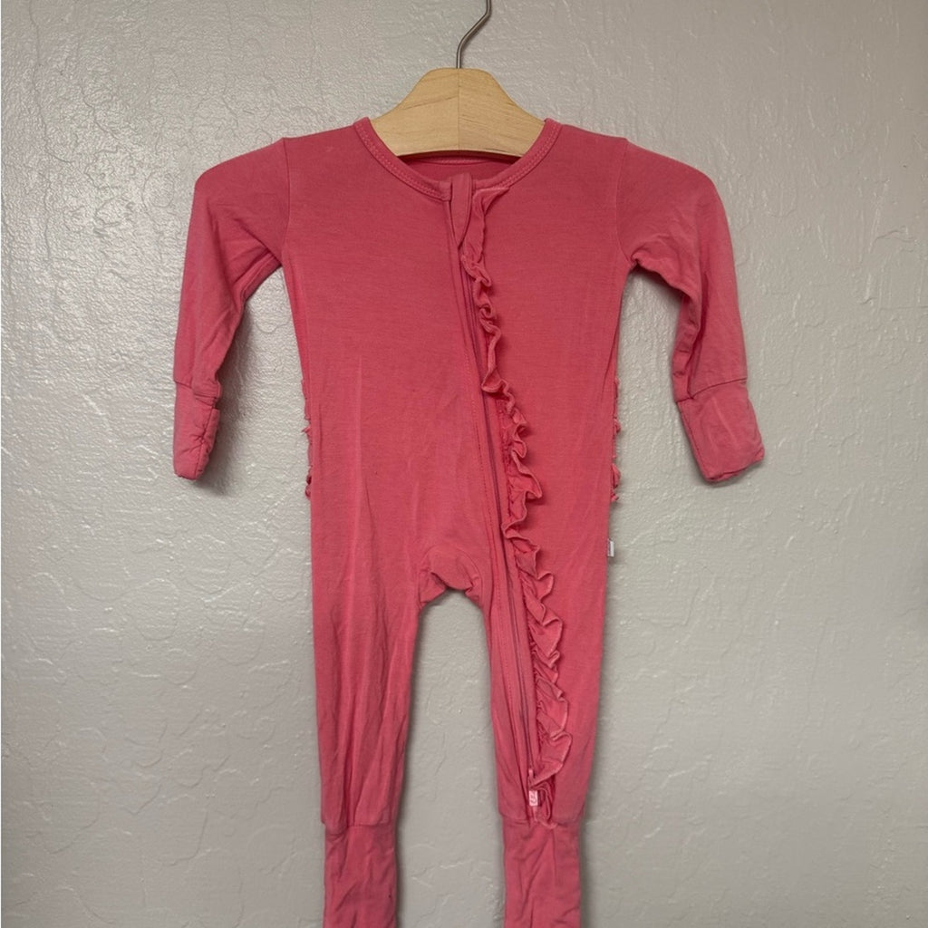 laree + co. girls' pink footie 0-3M
