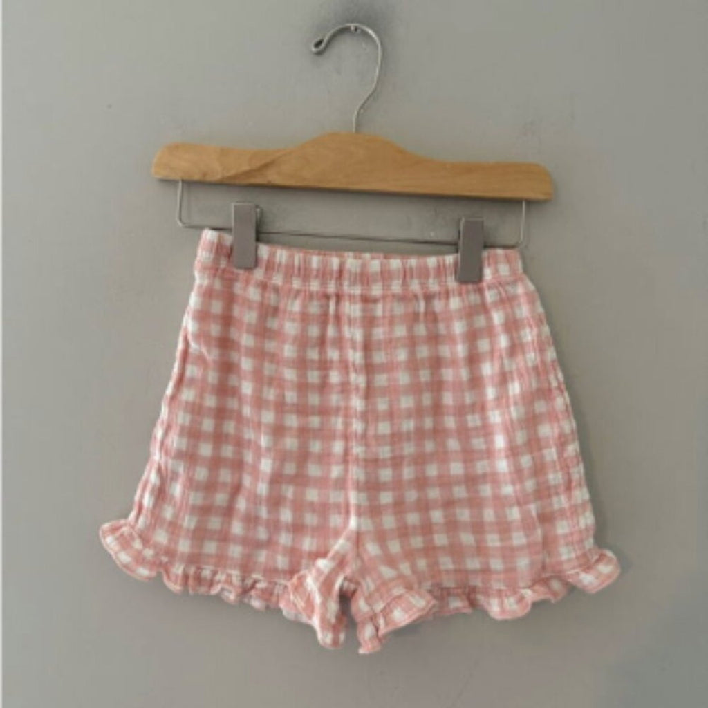 modern moments pink gingham shorts 5Y