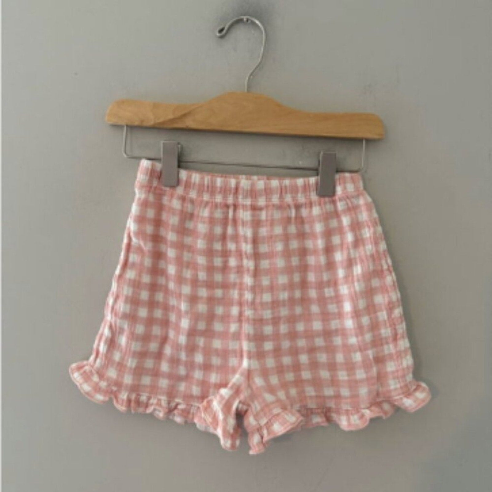 modern moments pink gingham shorts 5Y