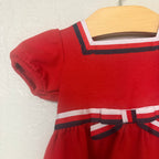 janie and jack red dress with bloomers 6-12M