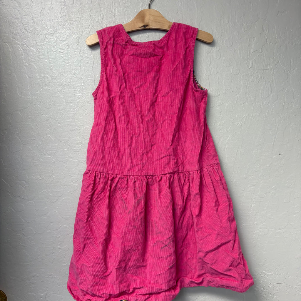 mini boden girls’ pink corduroy sleeveless dress 11-12Y