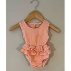 reverie threads girls' skirted romper 3-6M