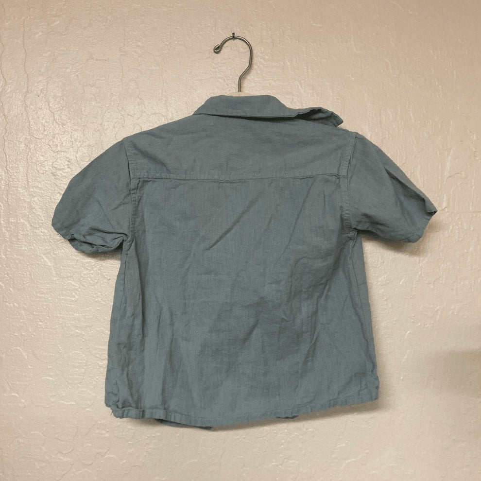 Zara Teal Boys Button-Down Shirt 3Y