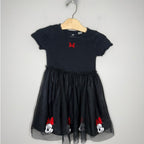 h&m x disney black minnie mouse dress 3-4Y