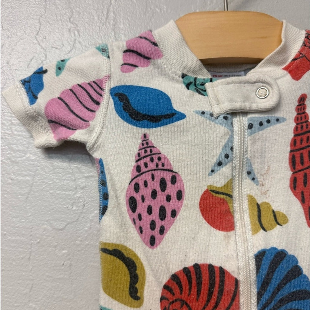 hanna andersson cream seashell shortie 6-12M
