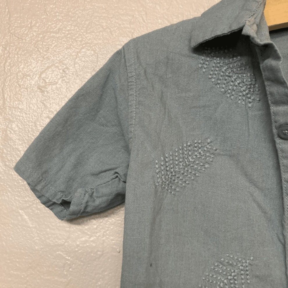 Zara Teal Boys Button-Down Shirt 3Y