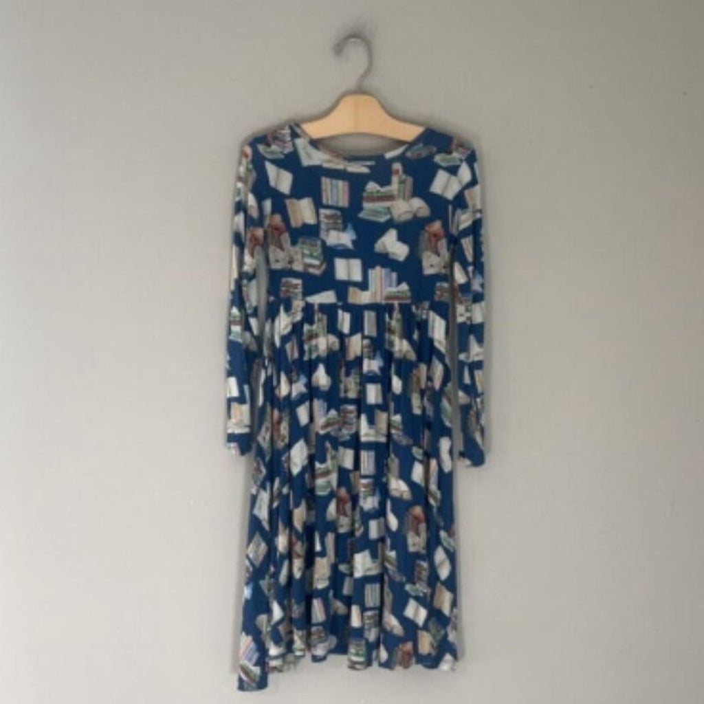 posh peanut blue book dress 10Y