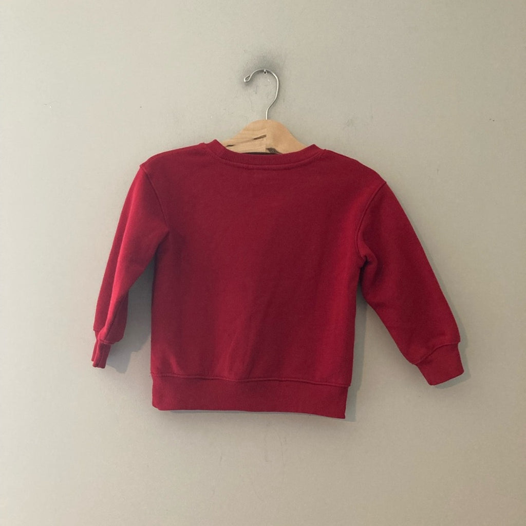 cat & jack red merry sweatshirt 3T