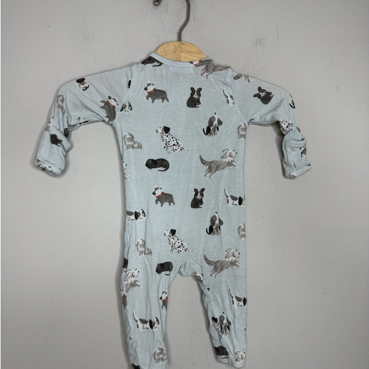 angel dear bamboo dog footie 0-3M