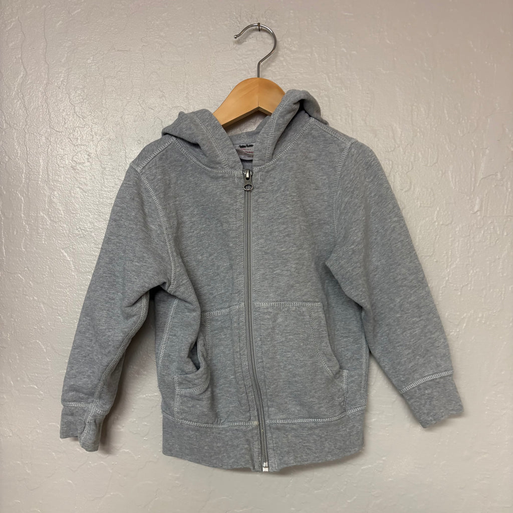 hanna andersson boys' gray hoodie 4Y