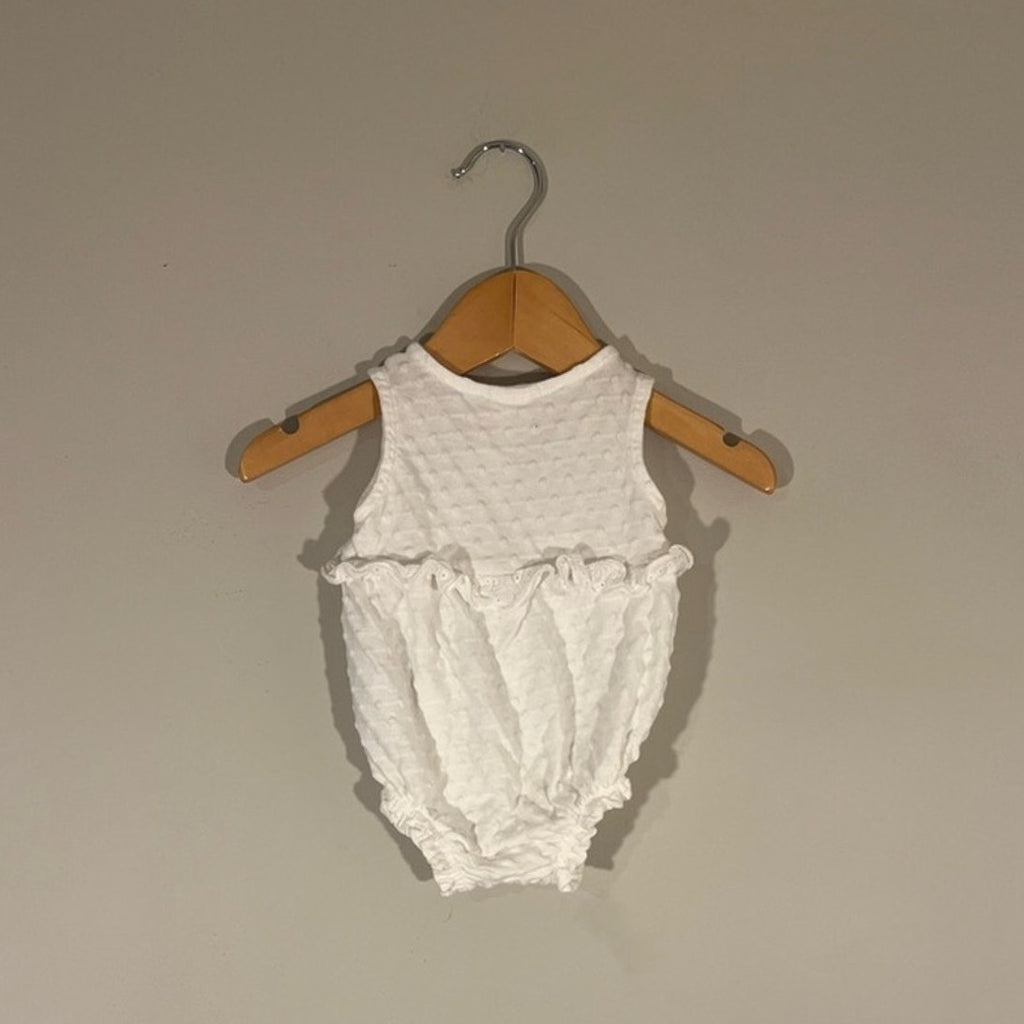 baby gap girls' white romper 0-3M