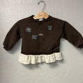 zara girls' brown twofer dress 2Y