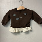zara girls' brown twofer dress 2Y