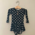 bums & roses hugs black ballerina romper 2T