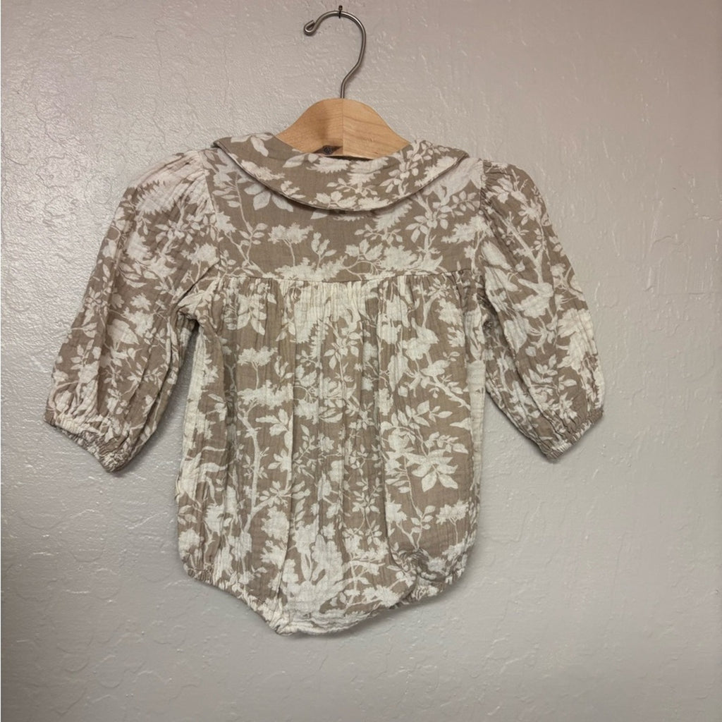 reverie threads girls' floral romper 2-3Y