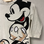 zara x disney cream long-sleeve mickey tee 2-3Y