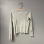 zara cream long sleeve ribbed knit top 9-10Y