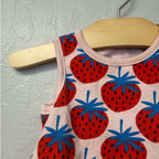 hanna andersson pink strawberry top 6-12M