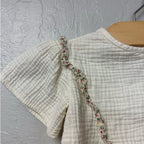 zara cream muslin top 9-12M