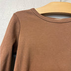 cotton on kids brown ribbed dress 3Y