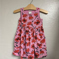 hanna andersson girls' pink floral dress 3T