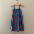 hanna andersson blue watermelon dress 8Y