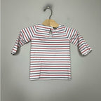 janie and jack stripe long-sleeve tee floral 2Y