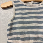 little planet cream gray stripe romper 9M