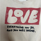 zara girls' love sweatshirt 2-3Y