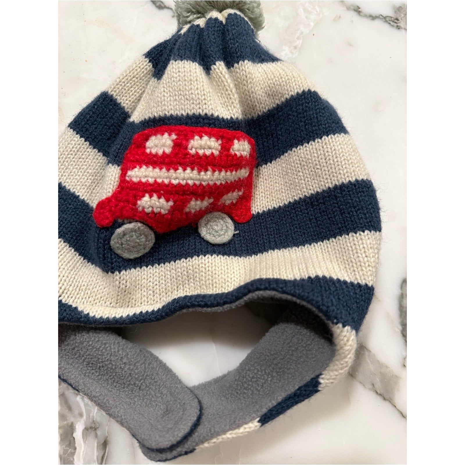 baby boden winter hat beanie stripe 12-24M