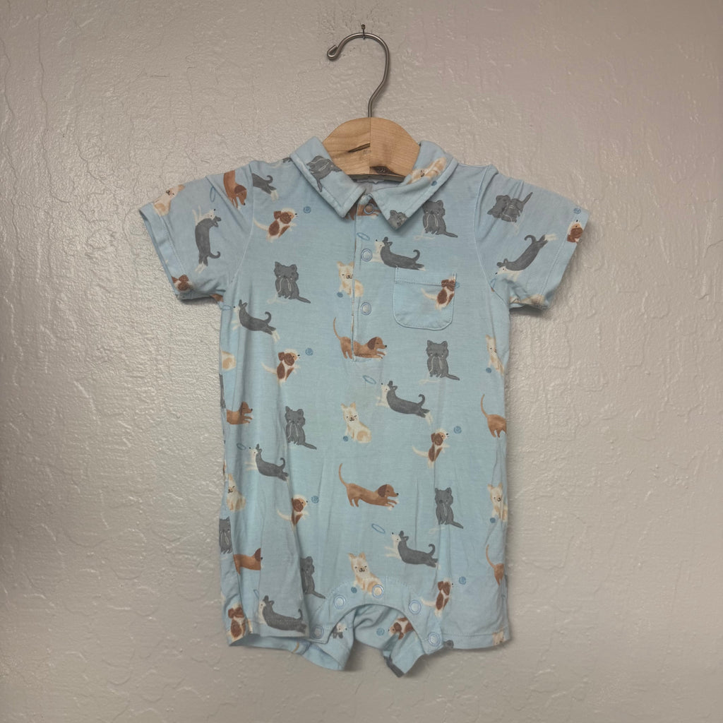 angel dear blue dog shortie 12-18M