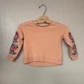 peek pink embroidered pullover 2T