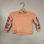 peek pink embroidered pullover 2T