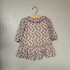 zara girls cream and purple dress 9-12M